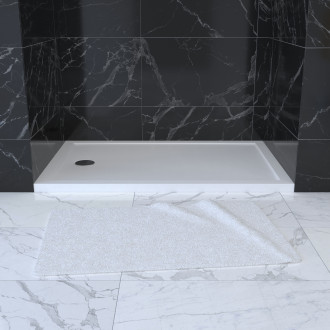 Receveur de douche a poser extra-plat en acrylique blanc rectangle - 120x80 whiteness ii 120 Aurlane - FAC683