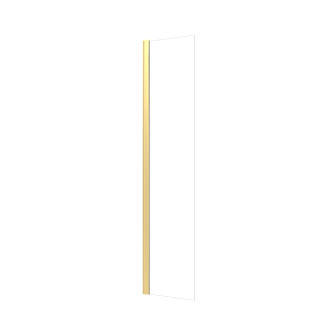 Volet pivotant de 40 cm en verre trempé 6 mm finition or brossé pour paroi de douche freedom 2 gold Aurlane - FAC919