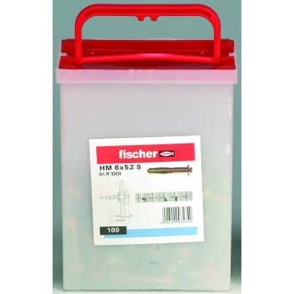 Cheville corps creux hm 6x52s pp box fischer - boite de 100 - 93434