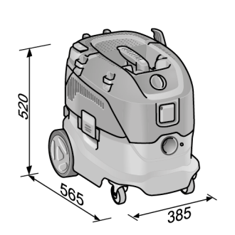 Aspirateur vce 33 l mc flex avec nettoyage manuel du filtre, 30 l, classe l - 444103