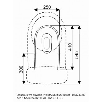 Pack WC au sol GEBERIT Prima - Multi réservoir et abattant standard -  08324300000201