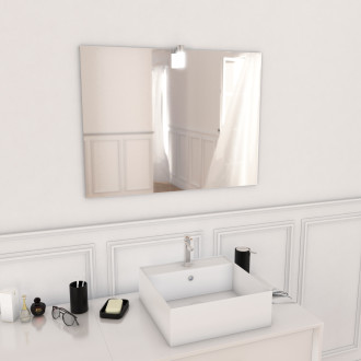 Miroir salle de bain led auto-éclairant dot 80x60cm Aurlane - LAV389