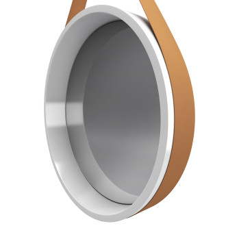 Miroir salle de bain rond type barbier - diamètre 50cm - barber white Aurlane - LAV479