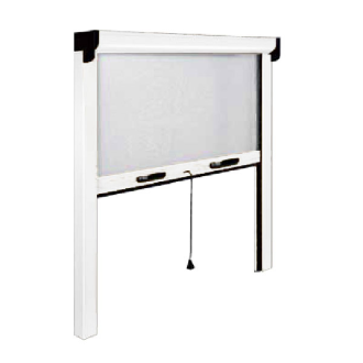 Moustiquaire OPERA verticale - Ressort de rappel et frein de remontée - 140x160 - Marron - ZV04514017017