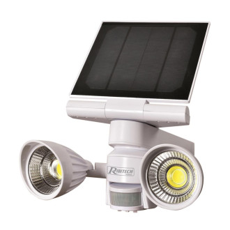 Spot solaire 2x5w led 600 lumens avec detecteur