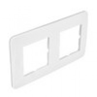 Plaque Double blanc brillant pour 2 Postes de la série CASUAL Debflex