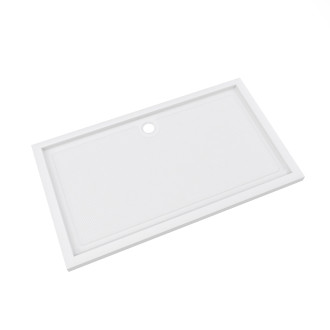 Receveur de douche a poser extra-plat anti-derapant en acrylique blanc rectangle - 140x80cm - bac de douche whiteness 140 Aurlane - SCAB127