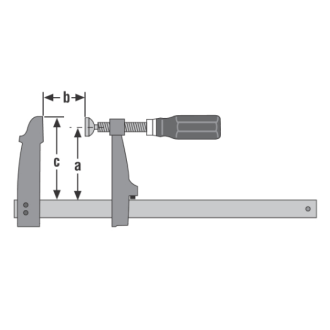 Presse à vis avec frein et manche bois serrage 40cm urko tige 35x8mm saillie 120mm - 1514040