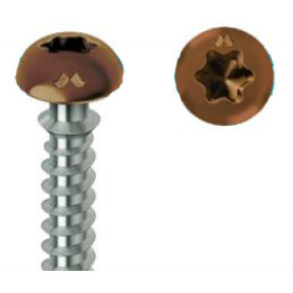 Vis mustad framex pour pvc - tête fraisée réduite torx - ø6x70 mm - boite de 100 - chromiting - laqué marron - sp305a60070034c