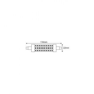 Ampoule led crayon R7s Girard Sudron 12 watt 118 mm dimmable - Couleur eclairage - Blanc chaud 2700°K