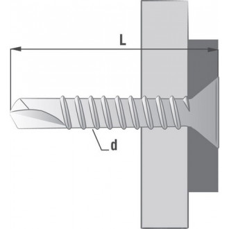 Boîte 500 Vis autoperceuse TFQ acier SCELL-IT - SQ1 - 3.5 x 19 mm - TFQ35019