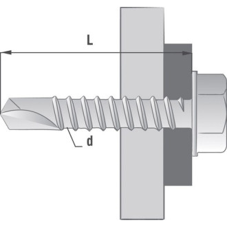 Boîte 100 vis autoperceuse tht scell-it - 6.3 x 75 mm - assemblage 64 mm - tht10-63075