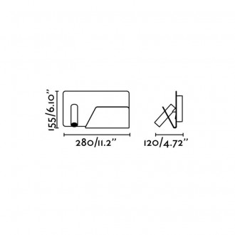 Aplique murale grise suau h15,5 cm