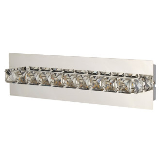 Applique clover 8 cm, en chrome et cristal