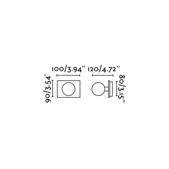 Applique salle de bains miroir lass 1 ampoule