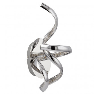 Applique twirls, en chrome et cristal