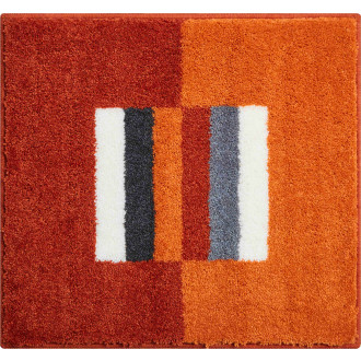 Tapis de salle de bain capricio orange 55 x 60 cm