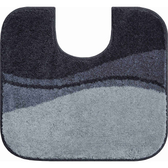 Tapis de salle de bain flash anthracite contour wc 55 x 60 cm