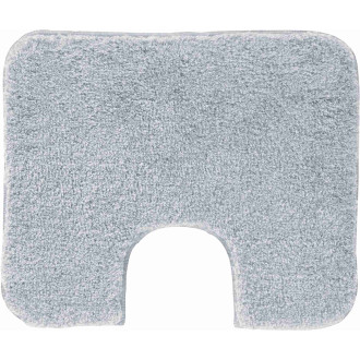 Tapis de salle de bain lex argent contour wc 50 x 60 cm