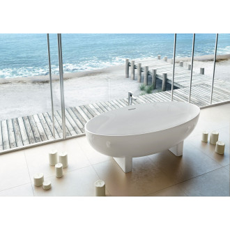 Clearwater baignoire en îlot lacrima 169x80 cm xtremstone