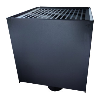 Boîte à eaux carrée 200x200 mm Ø80 mm + grille stop-feuille - Coloris au choix