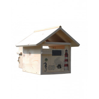 Boîte aux lettres en bois créastuce : nautilus (2 portes)
