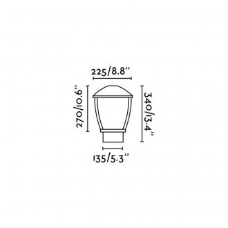 Borne de jardin gris foncé wilma h34 1 ampoule