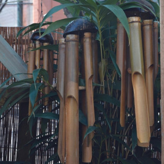 Carillon à vent bambou - marron - Hauteur au choix
