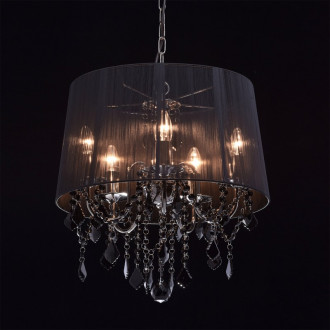 Chandelier chromé elegance 5 ampoules 108 cm Chandelier chromé elegance 5 ampoules 108 cm