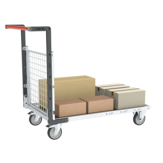 Chariot modulaire grillagé 1 dossier plateau tôle galva 1000 x 600 mm 250 kg - 806724251