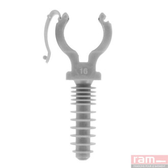 Sachet 10 clipeo gris simple 20mm pour tubes IRL