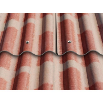 Plaque ondulée 6 ondes Coloragri FR® égout 1 coin coupé (à l'unité) Eternit 