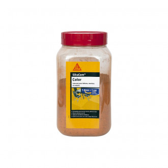 Colorant en poudre pour ciment, chaux et plâtre sika sikacem color - ocre - 400g