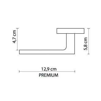 Lot de 2 poignées sur rosace à condamnation en zamak chromé premium aspect textile opale