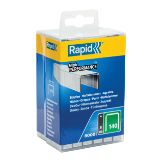 Agrafes en fil plat de 140/8mm de large - RAPID - boite de 5000 - 40303089