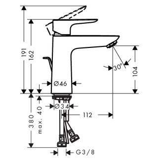 Mitigeur de lavabo talis e 110