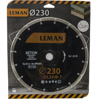 Disque diamant segments 230 mm leman
