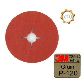 Disque fibre 3m 785 c diamètre 127 grain 120 x 10