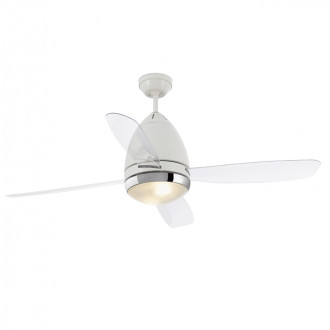 Ventilateur de plafond avec lumière blanc faretto 2 ampoules