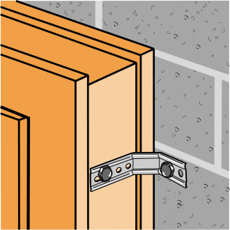 Equerres nervurées à pan coupé dimensions au choix