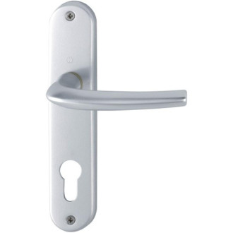 Ensemble aluminium embouti san diégo entraxe 165 mm noir mat bec-de-cane