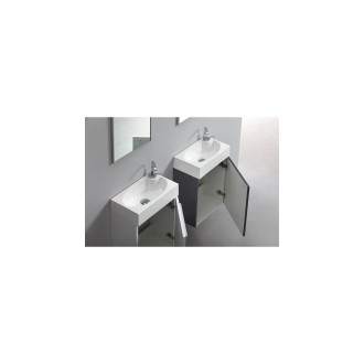Ensemble meuble salle de bains  lave mains wc blanc laqué