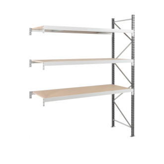 Rayonnages mi-lourd MANORGA EPSIVOLH.3000 x L.2500Prof.800 mm - Suivant - 4 niveaux - ZRRAYOSLD302580S1