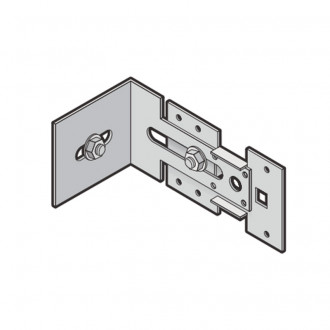 Equerre avec coulisse en acier galvanisé réglable (x 50)