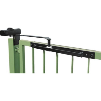 Ferme portail à bras à glissière dc 620 g finition noir ral 9004 pour largeur de vantail de 1100 mm maximum