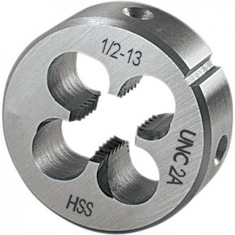 Filière, UNC, Filetage : UNC n° 12-24 pouces, Filets par 24 pouces, Ø extérieur x hauteur 20 x 7 mm