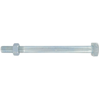 Boulon de charpente tête carrée f2 16x450 filetage 60 mm + écrou 6 pans acier zingué argent torbel - f218451