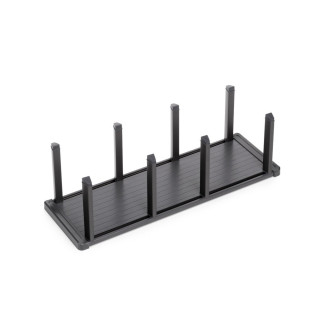 Orderbox porte-assiettes vertical pour tiroir, 159x468mm, Aluminium et Plastique, Gris antracite