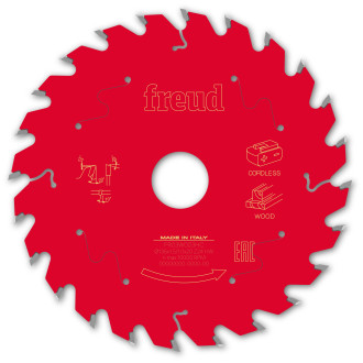 Lame pour scie circulaire portative sans fil freud - ø120 1,65/1,2 al20 z24 ba 20° - f03fs10043 -fr02w003hc