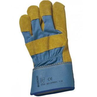 Gant manutention lourde singer  taille 10 cuir croute de bovin paume renforcée